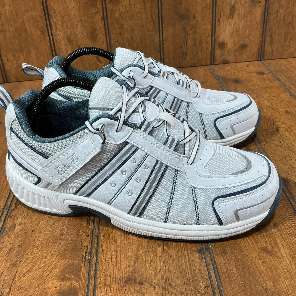 Orthofeet Biofit 610 Monterey Bay Shoes White/Navy Men's Size 8 D Medium